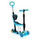 ECOTOYS 3-in-1 Toddler Scooter with Seat and LED Light-Up Wheels, Blue