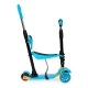 ECOTOYS 3-in-1 Toddler Scooter with Seat and LED Light-Up Wheels, Blue