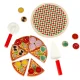 Wooden Pizza Play Set with Velcro and Accessories, 20 cm