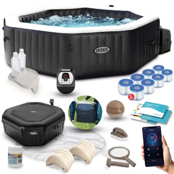 Intex 28458-Z Inflatable Hydromassage SPA Pool, 4-Person