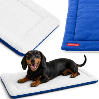 Soft Fabric Pet Mat Bed for Dogs and Cats, Dark Brown, 50x35cm