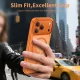 Tech-Protect Magpeak MagSafe CC Case for iPhone 17 Pro Max, Transparent Orange