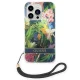 Guess Flower Strap iPhone 14 Pro Case with Wristlet, Blue