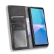Sony Xperia 10 III / 10 III Lite Vintage Style Magnetic Leather Wallet Case Cover, Black