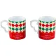 Bialetti Tricolore Porcelain Mug Set, 300 ml, 2 Pieces