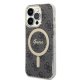 Apple iPhone 14 Pro Max 6.7\" Guess 4G Print MagSafe Case Cover (GUBPP14XH4EACSK) + Charger, Black
