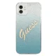 Guess iPhone 12 mini Case Glitter Gradient Script, Blue