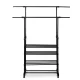 Massido 686300 Adjustable Clothes Rack with Wheels, Black