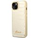 Guess Croco Collection Case for iPhone 14 Plus - Gold
