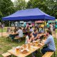 Automatic Pop-Up Event Gazebo Tent MultiGarden 3x6m, blue
