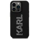 Karl Lagerfeld iPhone 15 Pro Max Case 3D Rubber Glitter Logo, Black