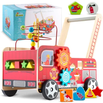 Wooden Push Walker "Fire Department" RK-873 Ricokids