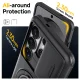 Magnetic Case for Samsung Galaxy S26 Ultra with 360° Metal Ring and Camera Cover - Black