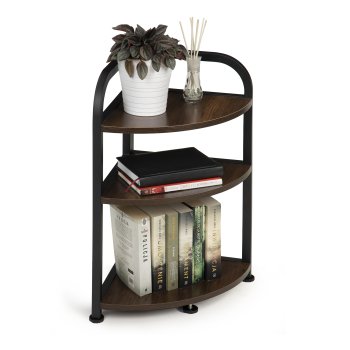 3-Tier Corner Shelf Unit Industrial Bookcase Stand ModernHome