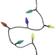 LED String Lights Pine Cone 100 LED 26ft Forever Light CLF-13, multicolor