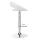 Grozāms eko ādas bāra krēsls ar regulējamo augstumu QS-B10, Balts | Swivel Adjustable Height Bar Counter Stool...