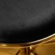 Velvet Makeup Chair and Bar Stool 4Rico QS-B313a, black