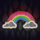Rainbow in Clouds LED Neon Sign Wall Light FPNE32 Forever Light, Multicolor