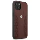 BMW iPhone 13 mini Case Leather Curve Perforate, Red