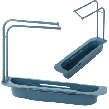 Adjustable Kitchen Sink Organizer and Drainer, Green
