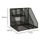 Large A4 Metal Mesh Desk Organizer with 7 Compartments, Black