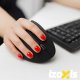 Izoxis 26628 Ergonomic Vertical Wireless Mouse, Black