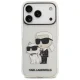 Karl Lagerfeld IML NFT Glitter Karl&Choupette dėklas iPhone 18 Pro Max / 17 Pro Max, skaidrus