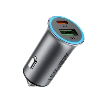 Acefast B16 95W USB-A + USB-C Car Charger, Gray