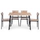 Dining Table Set with 4 Chairs for Kitchen MALMO by ModernHome
