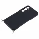 Case for Samsung Galaxy A17 5G / A17 4G with Fiber Lining and Crossbody Strap, Black