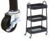 3-Tier Metal Utility Cart on Wheels, Rolling Storage Shelf, Black