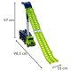 Car Carrier Truck Transporter with Slide Ramp and 6 Metal Cars 26527