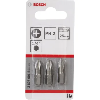 Bosch PH2 Screwdriver Bit Set 25mm 3 pcs