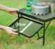 Folding Aluminum Camping Table with Side Shelves