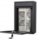 Wall-Mounted Mailbox Simple Post in Galvanized Steel