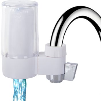 Faucet Water Filter Nozzle, White