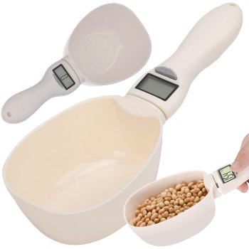 Digital Kitchen Spoon Scale with LCD Display, 800g, Cream