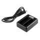 Dual USB Mini Charger for GOPRO Hero 4 Battery AHDBT-401