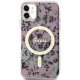 Guess iPhone 11 / XR Case Flower MagSafe, Pink
