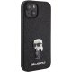 Чехол Karl Lagerfeld для iPhone 15 Glitter Ikonik Logo Metal Pin, черный
