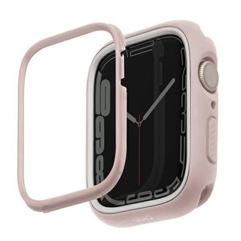 Apple Watch Series 4 / 5 / 6 / 7 / 8 / SE 44 / 45 mm Uniq Etui Moduo Cover Case, Blush-White