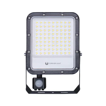 LED Floodlight with PIR Sensor PROXIM+ 50W 6500K 7500lm Forever Light, black