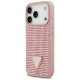 Guess Rhinestone Triangle Logo Case for iPhone 17 Pro - Pink