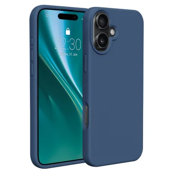 Etteri Silicone Case for iPhone 16 Plus, Dark Blue