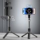 Selfie Stick Tripod Dudao F18 Bluetooth Remote 1.1m - Black