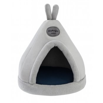 Plush Pet Teepee Bed for Small Dogs and Cats Cozy Tent House with Cushion