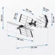 Berdsen BD-950 Outdoor Directional TV Antenna DVB-T2 Ultra HD 4K