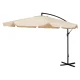 Large 3.5m Cantilever Garden Parasol with Crank, Beige MultiGarden