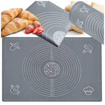 Silicone Pastry Mat 70x50 cm, Grey