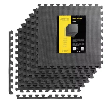 4Fizjo PUZZLE Floor Protective Mat, 60x60 cm, Black, 6 pcs
